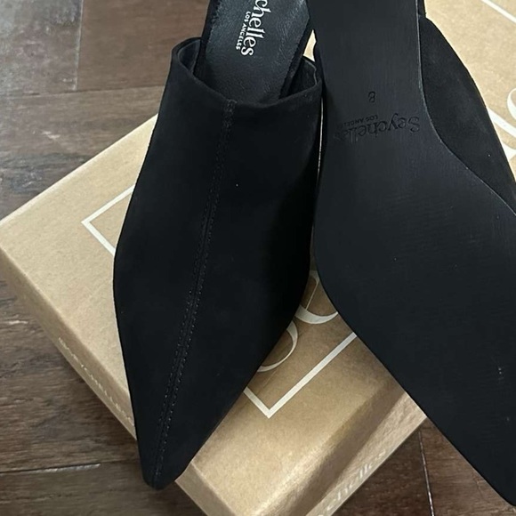 SEYCHELLES-Obsession Mule-black suede-7.5-brand new - Picture 10 of 11